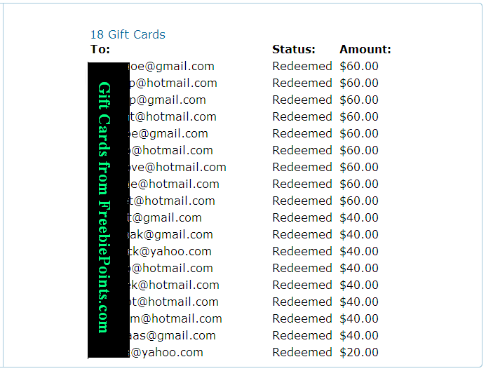Gift Card Payment Proof